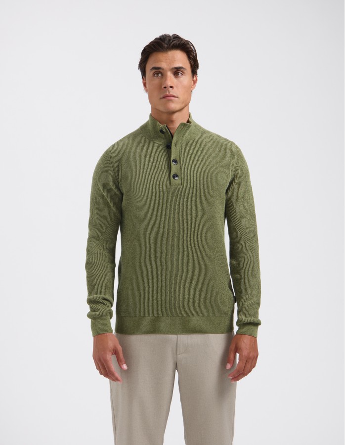 Afbeelding van LESLEY 60036 Eveline Green Melee  - Heren Trui - Saint Steve